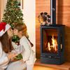 Tomersun Wood Stove Fan Heat Powered 8-Blade Stove Fan, Fireplace Fan for Wood Burning Stove/Pellet/Log Burner, w/Stove Accessories Thermometer &