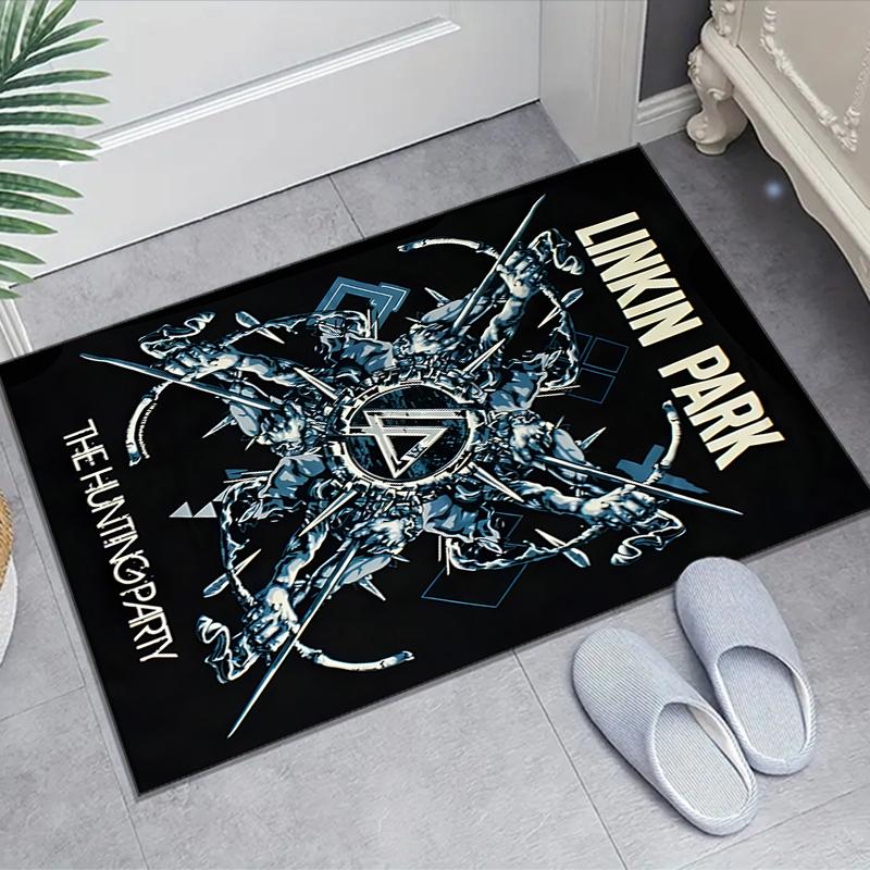 1pc Linkin Park1 Design Area Rug - Non-Slip, Soft & Cozy Floor Mat for Living Room, Bedroom, Office - Indoor/Outdoor Decorative Carpet