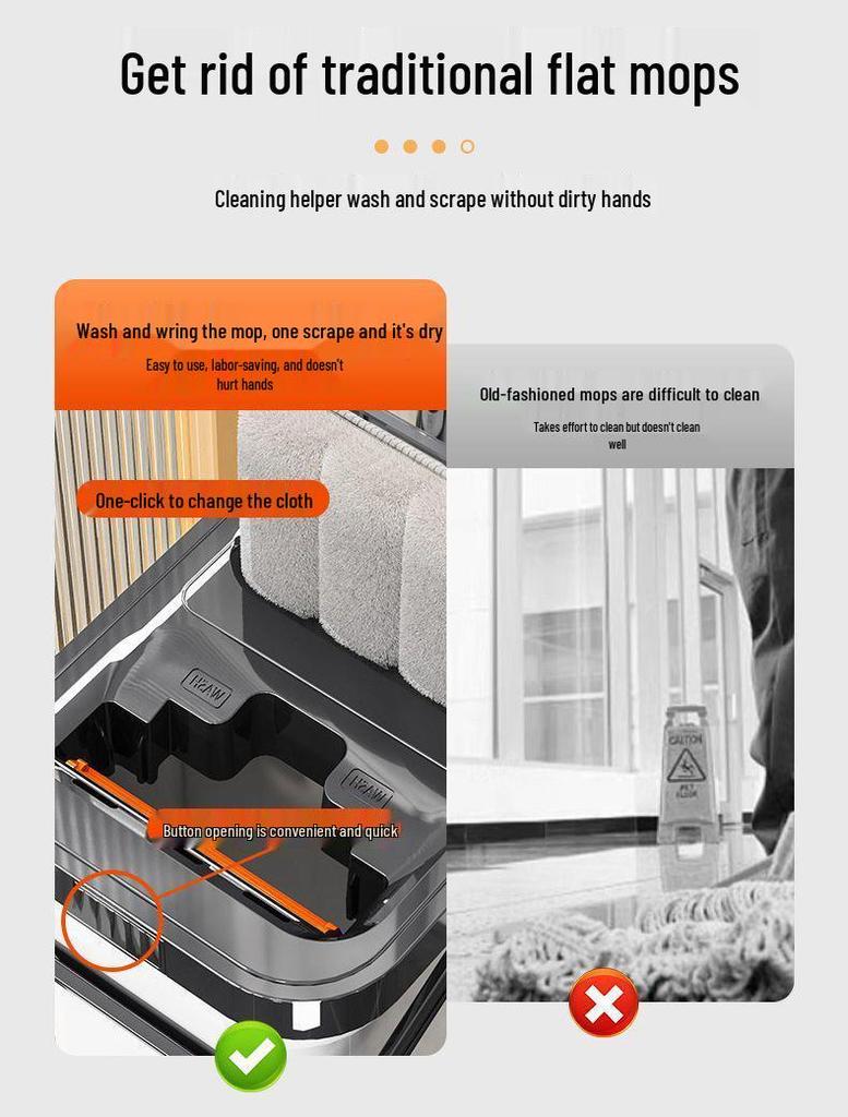 2025 Hands-Free Flat Mop: Effortless Wet & Dry Cleaning Solution