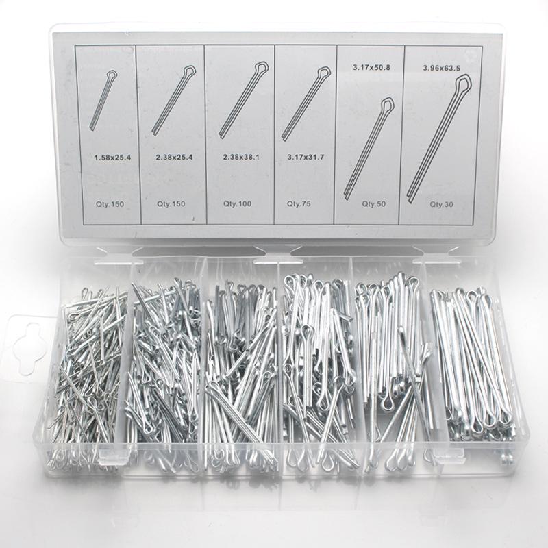 555-Piece Cotter and Hairpin Assortment: Free Shipping - Includes R-Type, U-Shaped, Axle, and Clevis Pins