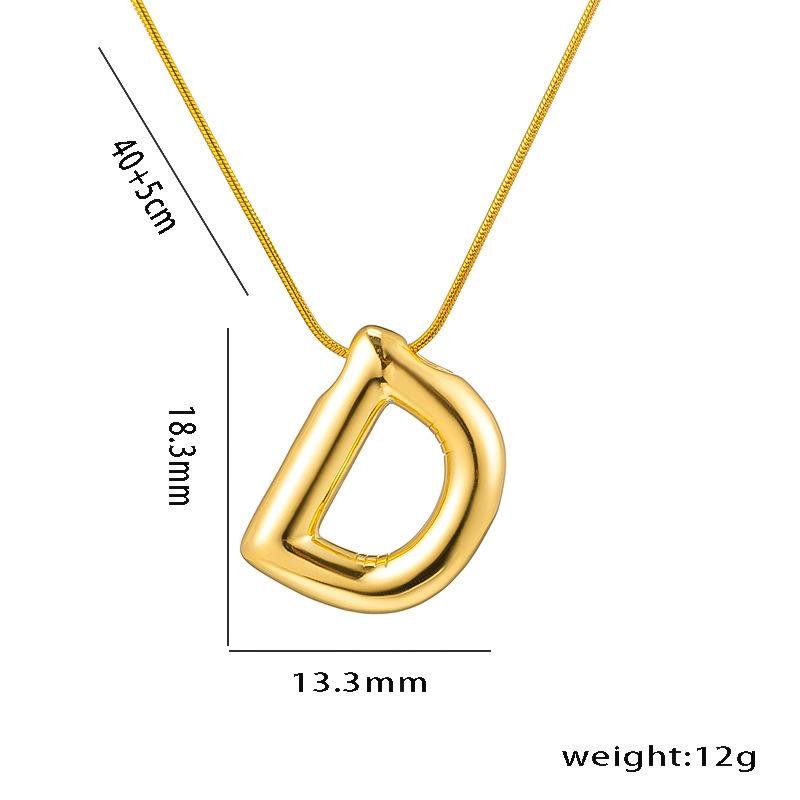 Collana con Ciondolo Lettera Alfabeto A-Z in Acciaio Inossidabile per Donna Catena a Serpente Iniziale Choker Clavicola Collane Gioielli per Regali di Compleanno