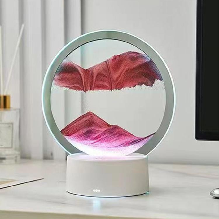 DynamicSand Lamp, Captivating Desk Decor, USB/Battery Operated Sand Art Lamp