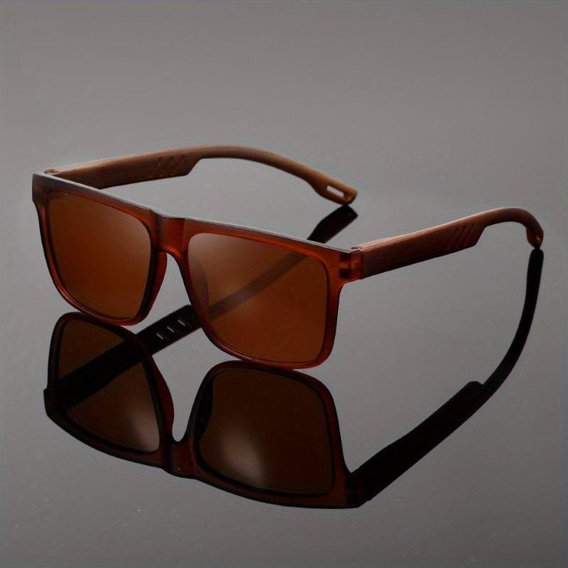 1 Pair Retro Wood Grain Eyeglass Legs Ultra Light Stylish Durable Unisex Frame