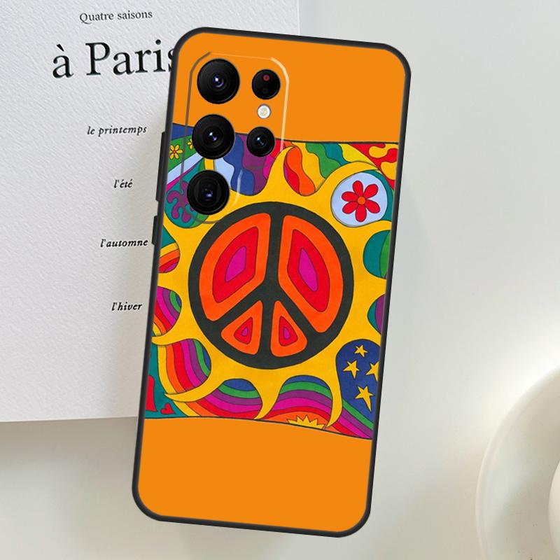 Hippy Hippie Psychedelic Art Peace Phone Case For Samsung Galaxy S25 Ultra S9 S10 S20 FE S21 S22 S23 Plus S24 Ultra Cover Shell