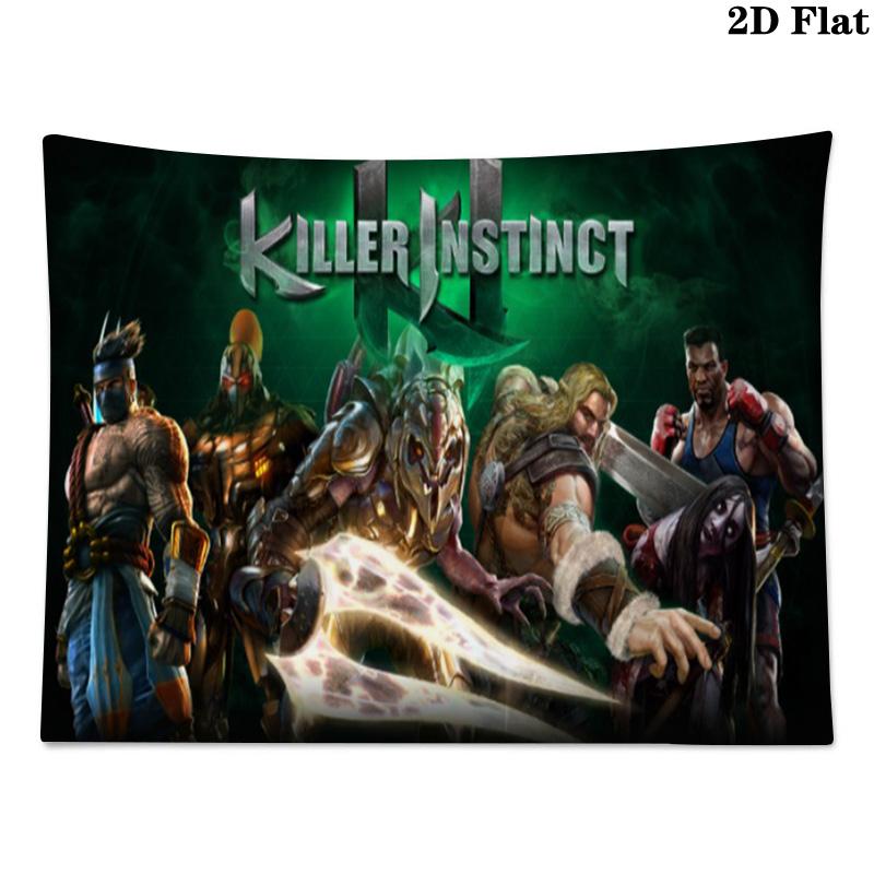 KILLER INSTINCT Wall Tapestry Aesthetic Wall Hanging Printed Fabric Blanket Decorative Tapestries for Bedroom Living Room Home Decor