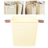 Slim Laundry Basket Foldable Space Saving Sturdy PP Plastic Narrow Clothes Hamper for Bathroom Corner Crm White