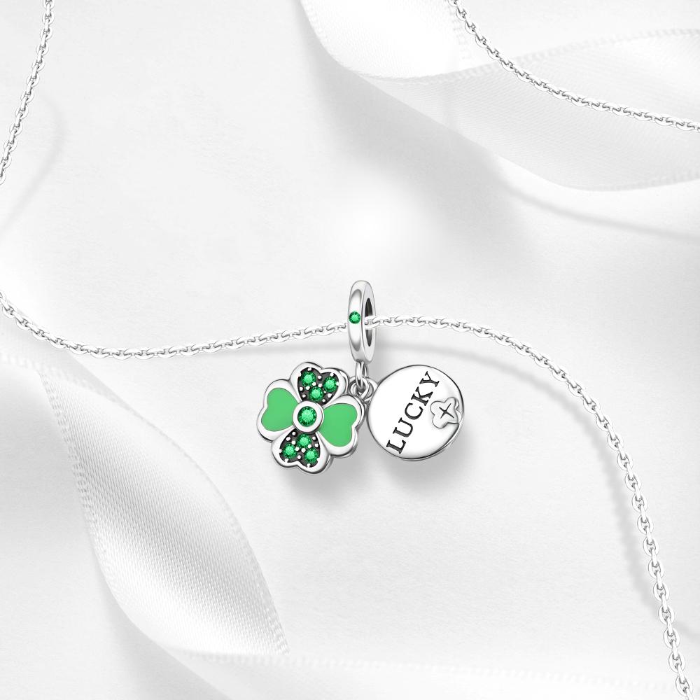 Copper Charms Fits Charm 3Mm Original Bracelet Necklace Womens Lucky Clover Charm Diy Fine Jewelry Gifts