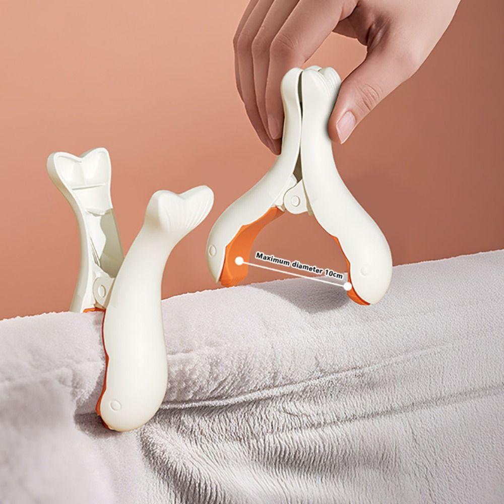 2/3pcs Traceless Windproof Clothespins Plastic Bedsheet Hanging Clamp Bedsheet Drying