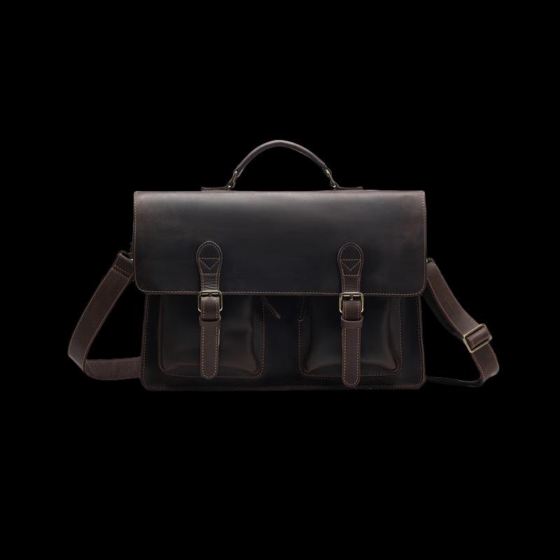 Мужская винтажная деловая сумка-портфель OEING через плечо 16 Inch