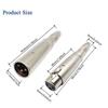 Voluty Tek XLR to 6.35mm Adapter, 3-Pin XLR Male/Female to 1/4-Inch Female Adapter for Microphones, Stereos, and Mixers, Set of 2