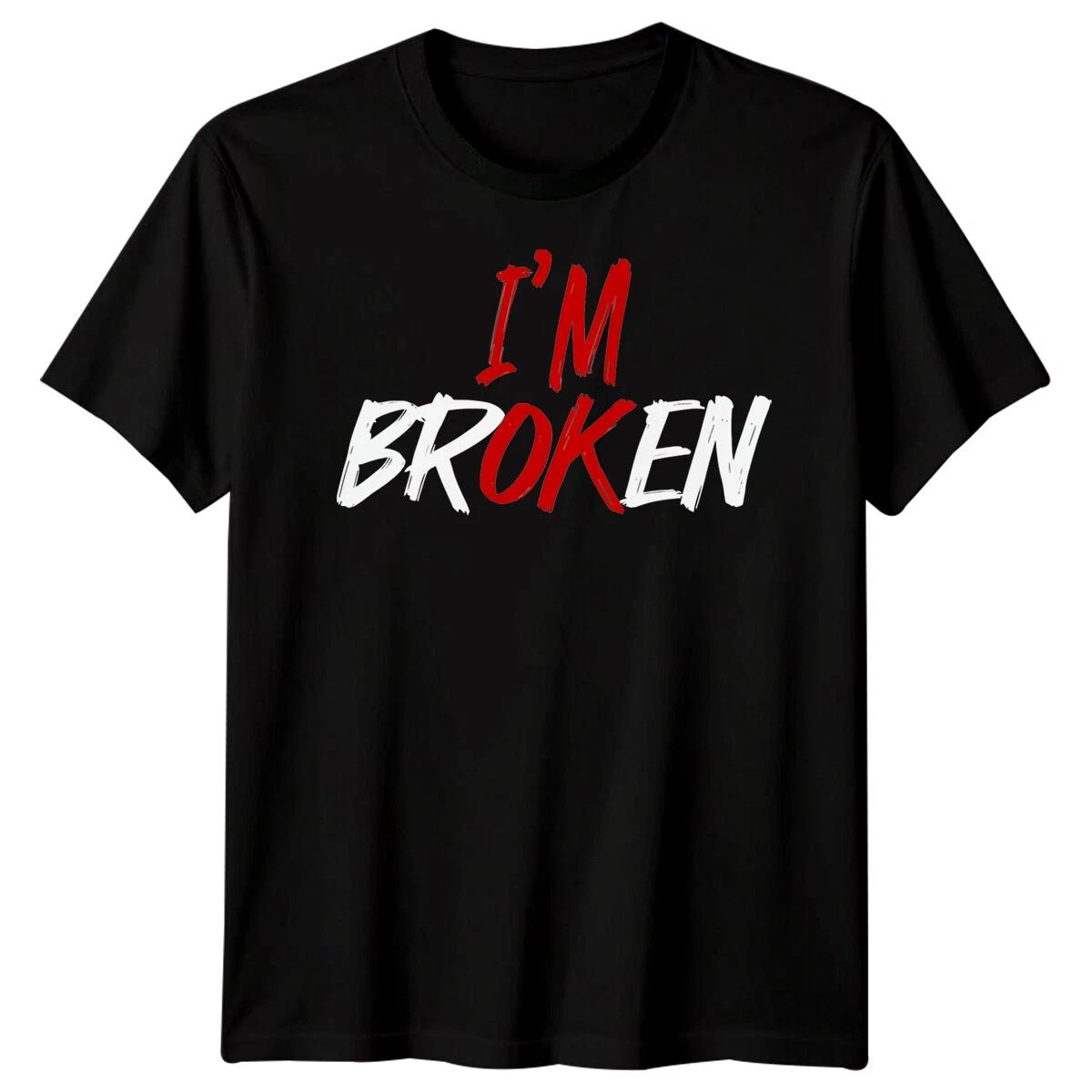 Mens Broken Mental Health Awareness T-Shirt Tee Anxiety Emotional Wellness #MHA 2XL