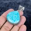 Amazonite Gemstone Handmade 925 Sterling Silver Jewelry Pendant 1.97" MM-3415
