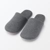 Japanese MUJI Cotton Piqué Comfort Slippers Gray