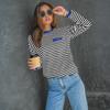Women's Striped Fashion Long-sleeved Top