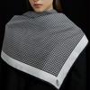Avvina Pelle Houndstooth Silk Scarf 90   Black