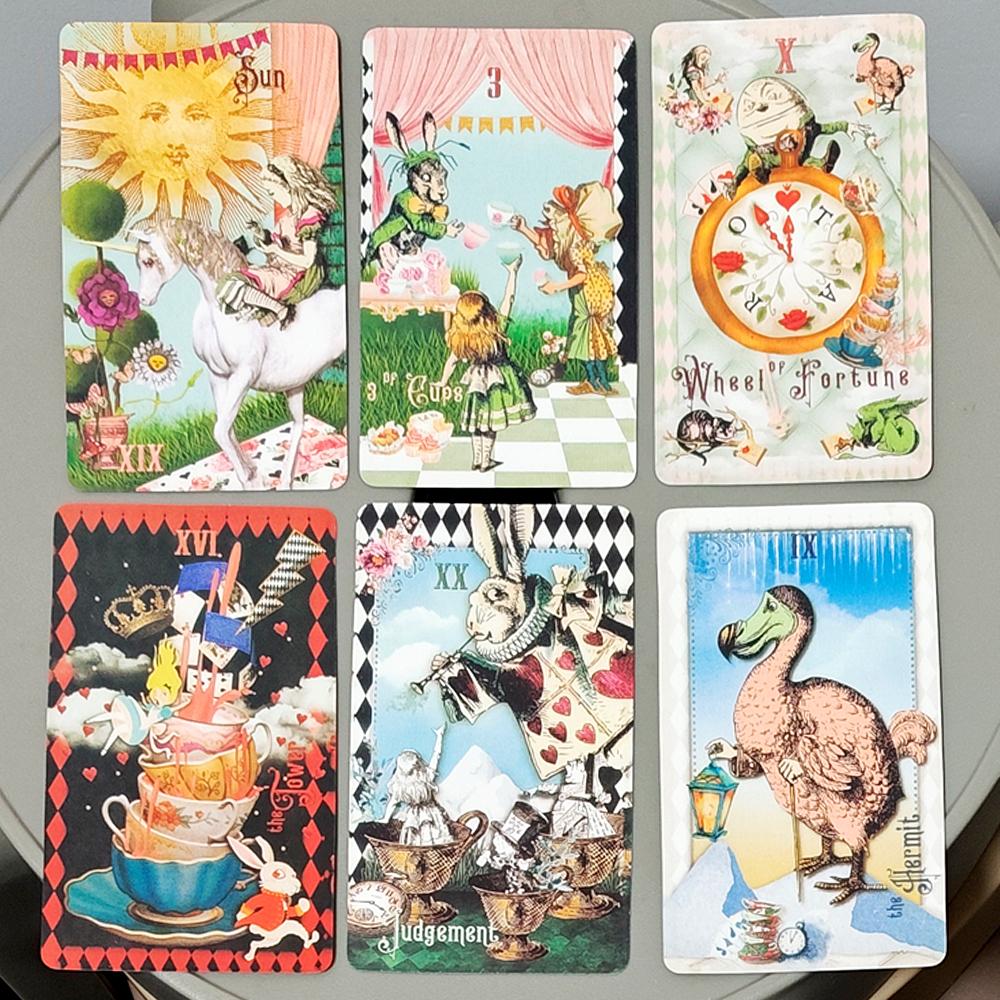 Alice in Tarotland: A Whimsical 78-Card Journey Down The Rabbit Hole 10.3*6cm – Classic Tarot Deck