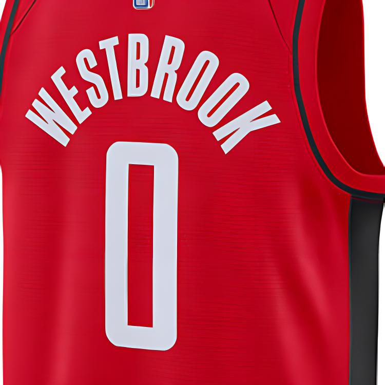 Nike NBA Swingman Houston Rockets Westbrook No. 0 Sleeveless Basketball Jersey Men Tops Red CW3666-657
