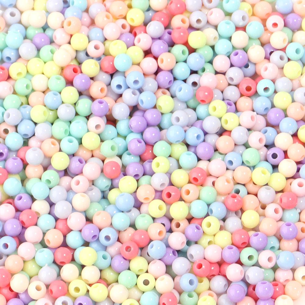 Colorful 4mm Acrylic Round Seed Beads for DIY Jewelry, Bracelets, and Necklaces
