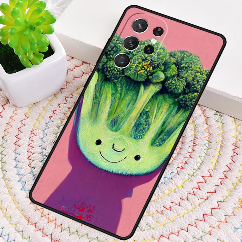 Funny Cartoon Broccoli Phone Case for Samsung Galaxy note 10 pro S26 Ultra S23 S24 FE S25 S21 S22 PLUS shockproof Cove