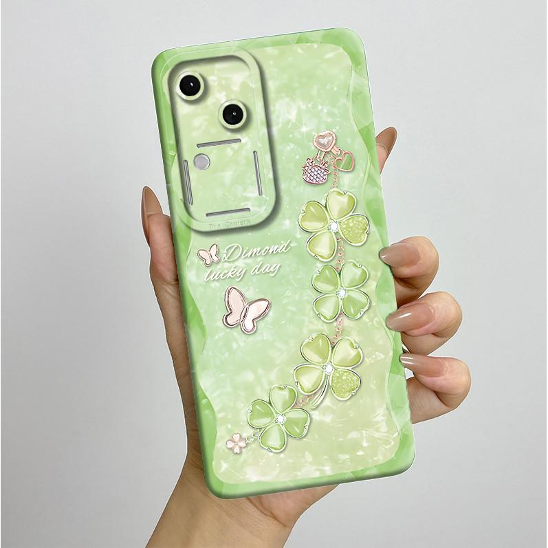 For Vivo V30 V2318 Casing Liquid Soft Silicone Aesthetic Luxury Cover Full Protective Shell For Vivo V 30 V30 Pro 5G Phone Case