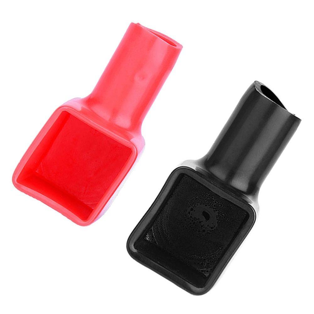 2 Pcs PVC Battery Terminal Covers Positive and Negative Pole Protection