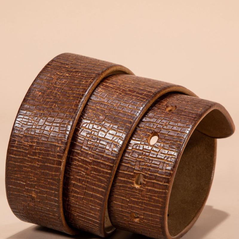 Thickened Double-sided Available Vegetable Tanned First-layer Cowhide Copper Buckle Belt Men's Genuine Leather Pin Buckle High-end Belt