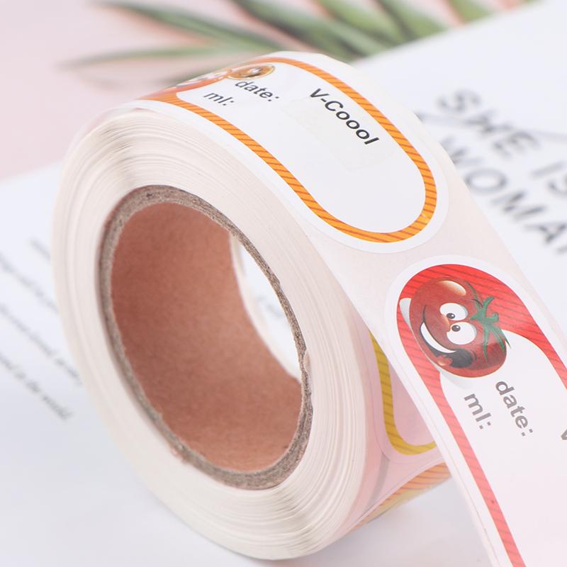 250 PCS Kitchen Food Label Stickers Roll Self Adhesive Date Marking Sticker Household Storage Tags