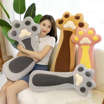 Cute Soft Cat Paw Pillow Cute Colorful Horned Animal Plush Toy On Bed Large Size for Girls To Sleep With
