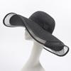 Fashion Soft Foldable Straw Hat Wide Edge Mesh Sunshade Hat Sunscreen Beach Hat Women