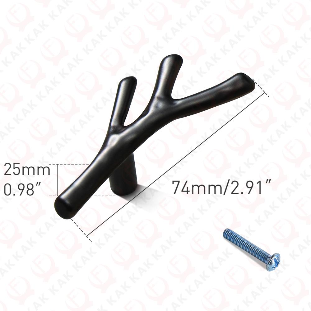 

KAK Fashion Tree Branch Furniture Handle 96mm 128mm Black Silver Bronze Kitchen Cabinet Handles Drawer Knobs Door Pulls Hardware