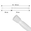 MAURER - White Aluminum Extendable Shower Curtain Rod 70 To 125 Cm.
