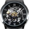 Luxury Men's Roman Numerals Tungsten Steel Mechanical Skeleton Wrist Watch