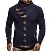 Men's 2025 Winter Knitted Coat High Neck Button Oversized Fashion Sweater