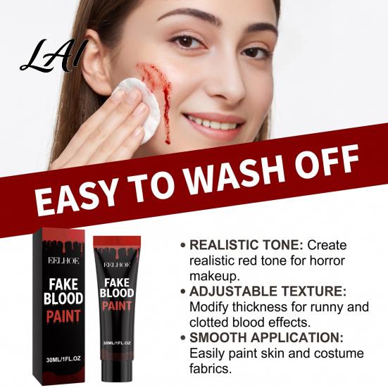 Heavy Style Makeup Materials Halloween Fake Blood Realistic Coagulated Blood Gel/Spray/Paint Special Party Tools Effect Prop for Zombie Vampire