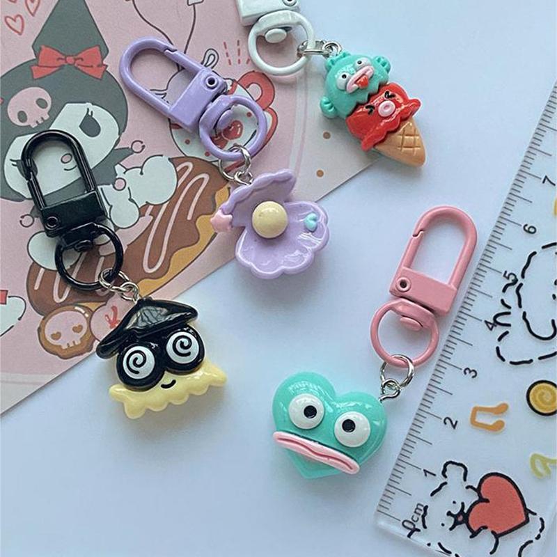 Sanrio Cute Keychain Kawaii Key Chain Pendant Key Buckle Birthday Present Charm Keychain Cute Car Keyring Backpack Decoration