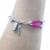 Catholic Cross Finger Chain Double Layer Imitation Pearl Beaded Wrist Chain Cross Rosary Bracelet for Women and Girls