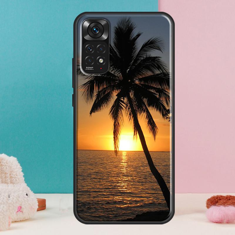 

Летний закат на пляже с пальмами Чехол для Xiaomi Redmi Note 14 13 12 Pro 11 9 10 9S 10S 11S 12S Redmi 14C 13C 10C 12C Чехол For Redmi 9C