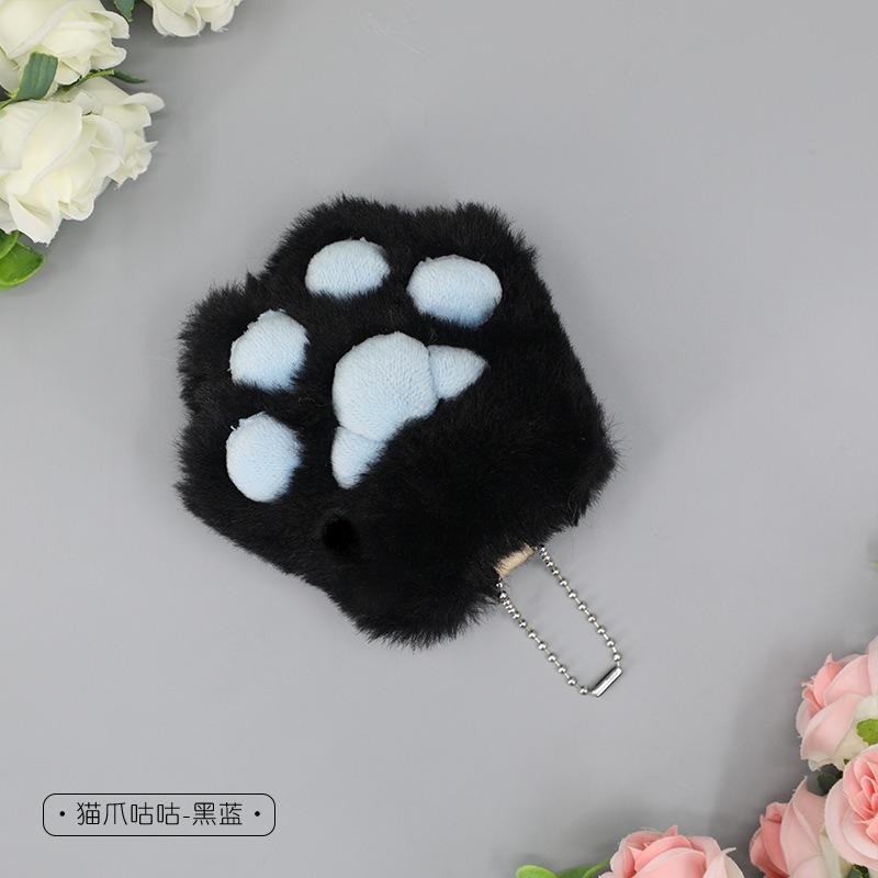 Handmade Accessories Cute Plush Mobile Phone Chain Cat Paw Pendant Keychain Cat Paw Doll Accessories