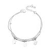 Elegant Silver Plated Bracelet Featuring Minimalist Korean Design And Playful Shark Elements For Fashion Forward Women