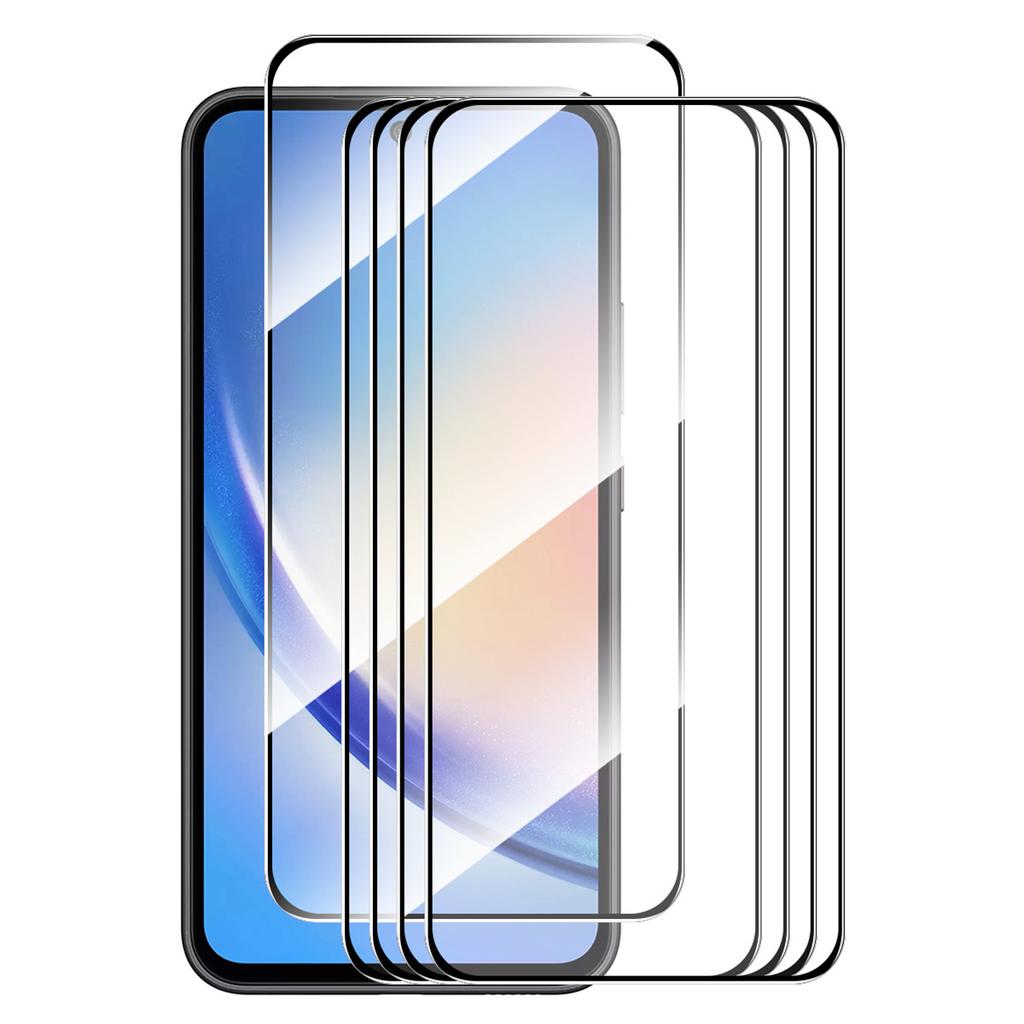 ENKAY HAT PRINCE 5Pcs for Samsung Galaxy A35 5G Screen Protector 2.5D Silk Printing Full Glue Protection Film