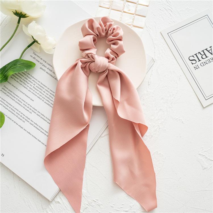 New Floral Print Scrunchies Chiffon Bow Elastic Hair Bands Women Hair Ties Rubber Bands Ponytail Scarf Fashion Hair Accessories