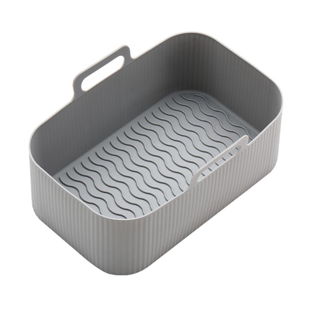 Air Fryer Silicone Liners Reusable Air Fryers Liner Insert Dish Non-Stick Air Fryer Silicone  for Airfryers Pan Accessories серый