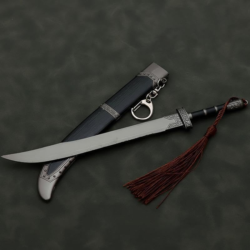 [Nekogamiyama] Suikoden: Yang Zhi's Sword, Heroic General and Weapon, 22cm Long / Miniature Figurine, Collector's Decor