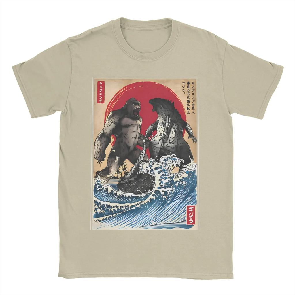 Minus One Vintage King Of Monsters T Shirt for Unisex Cotton TShirt Crewneck Godzilla Tees Short Sleeve Clothes Graphic Printed