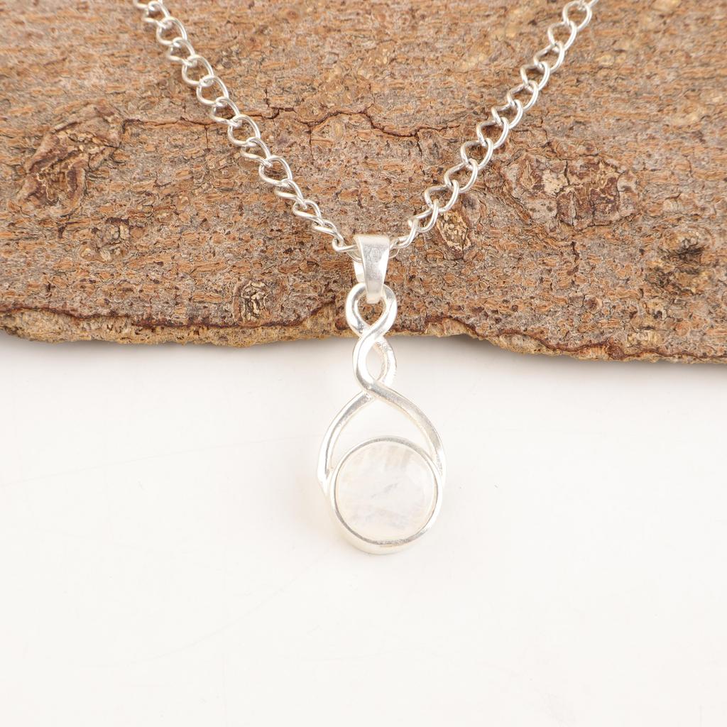 Rainbow Moonstone Gemstone Jewelry, 925 Solid Sterling Silver Pendant, Handmade Beauteous Silver Jewelry, Moonstone Designer Pendant For Gift