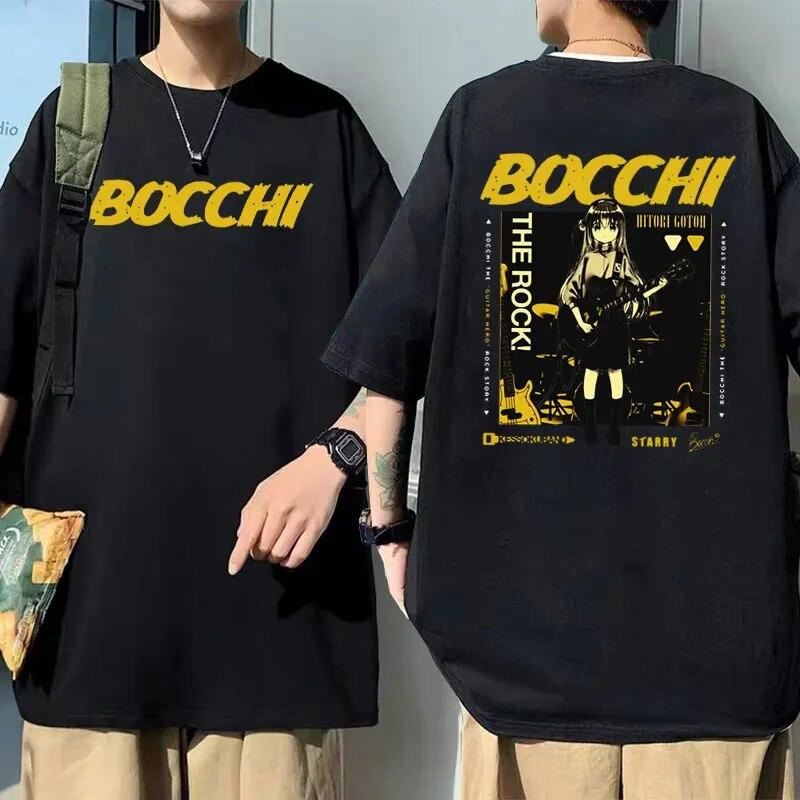 Sevimli Komik Anime BOCCHI THE ROCK Gotoh Hitori Grafik T-shirt Yaz Unisex Kadın Büyük Boy Unisexga Tees Unisex % 100% Pamuk Tshirt