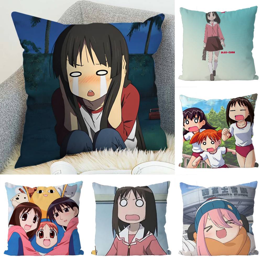 AAzumanga Daioh Pillow Case Sofa Decorative Home Doublesided Print Plush Square Throw Pillow Cushion Cover
