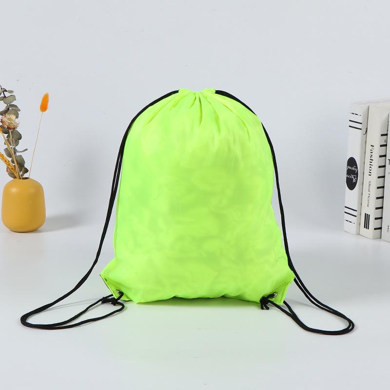 Rainbow Double Shoulder Drawstring Backpack - 210D Polyester, Customizable Logo, Ideal for Sports or Gym.