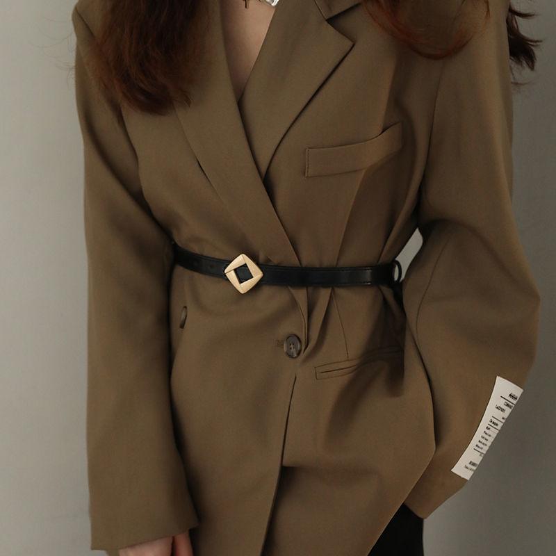Sleek Two Womens Layer Cowhide Waist Belt In Chic Colors Perfect For Fall Trends Fashion