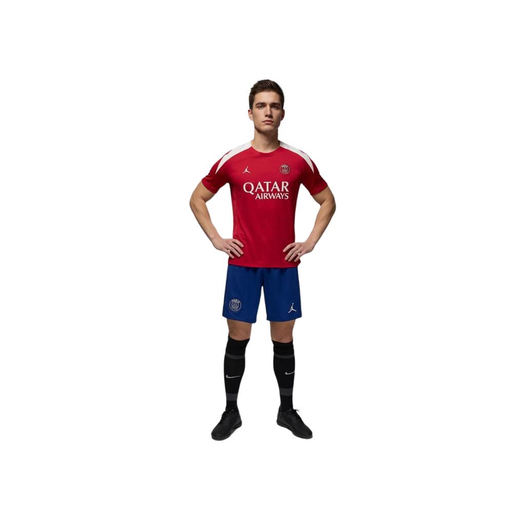 Jordan Paris Saint-Germain Strike Air Dri-FIT Fashion Comfortable Versatile Short Sleeve Football Shirt Men tops Red HJ3389-660